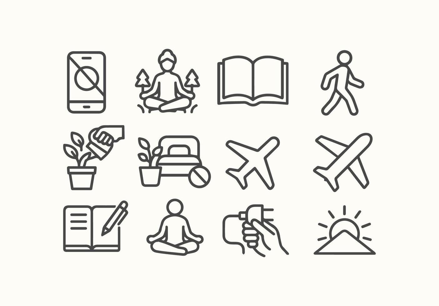 Serene Iconography A Minimalist Guide to Modern Lifestyle Choices vector
