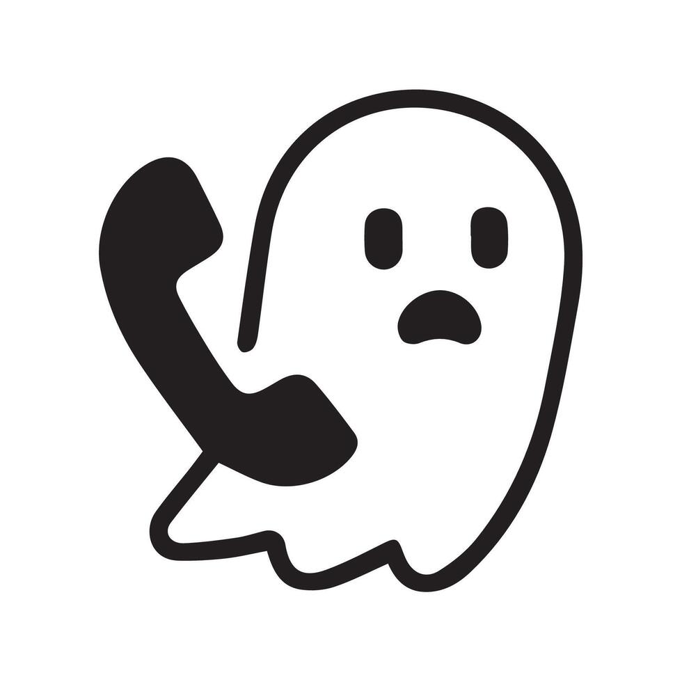 Ghostly Call A spooky specter answers the phone with a spectral voice vector