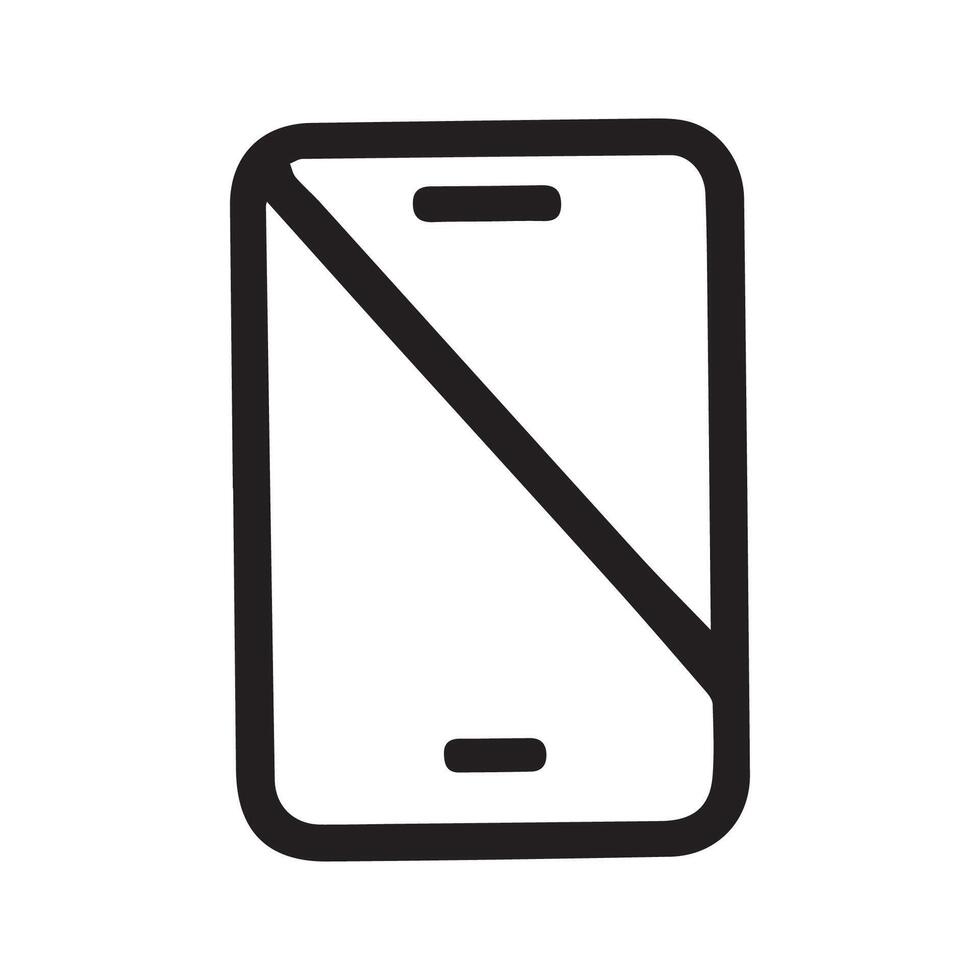 No Mobile Phones Allowed Prohibited Devices Electronic Ban Symbol vector