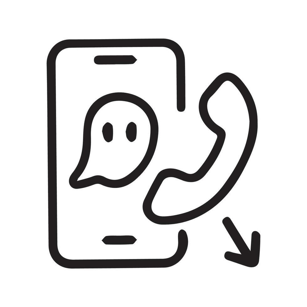 Missed Call Notification App Design for Mobile Communication Icon vector