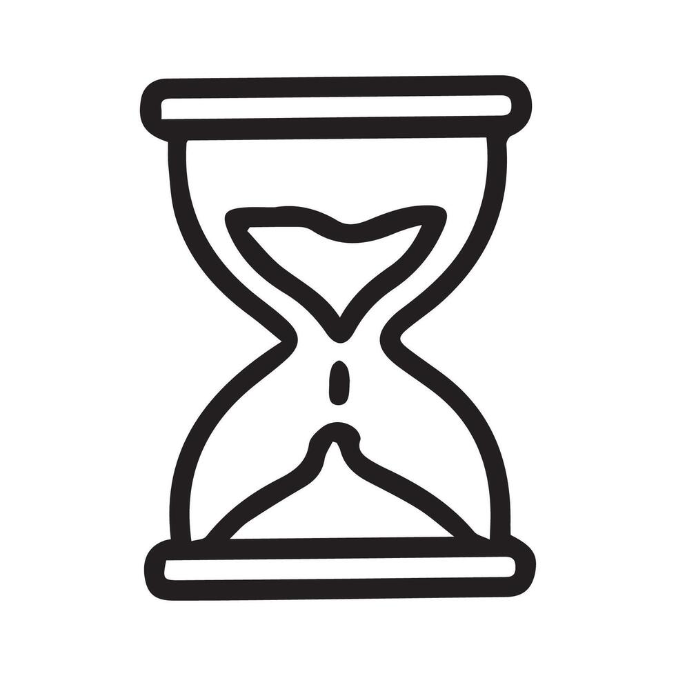 Timeless Illustration of a Classic Hourglass with Flowing Sand vector