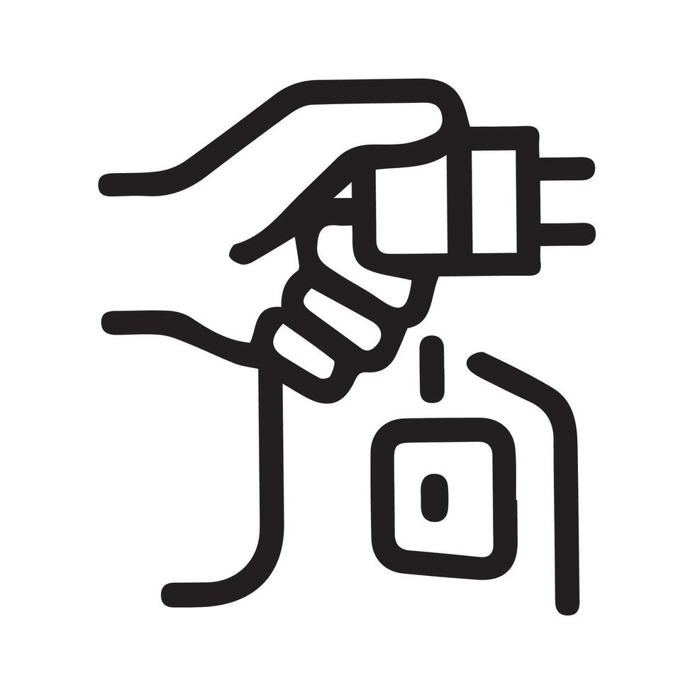 Unplugging the Device A Symbol of Energy Conservation and Safety vector