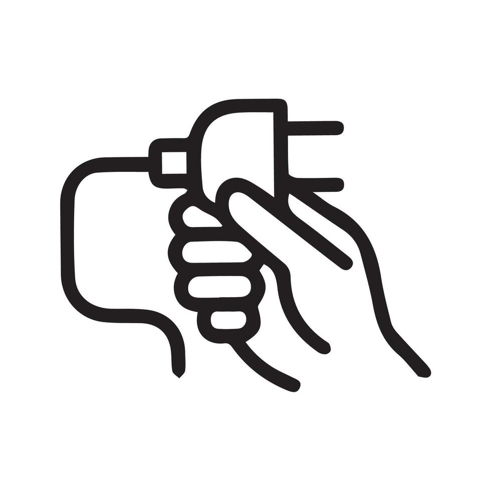 Power in Hand A Symbol of Connection Energy and Control Iconography vector