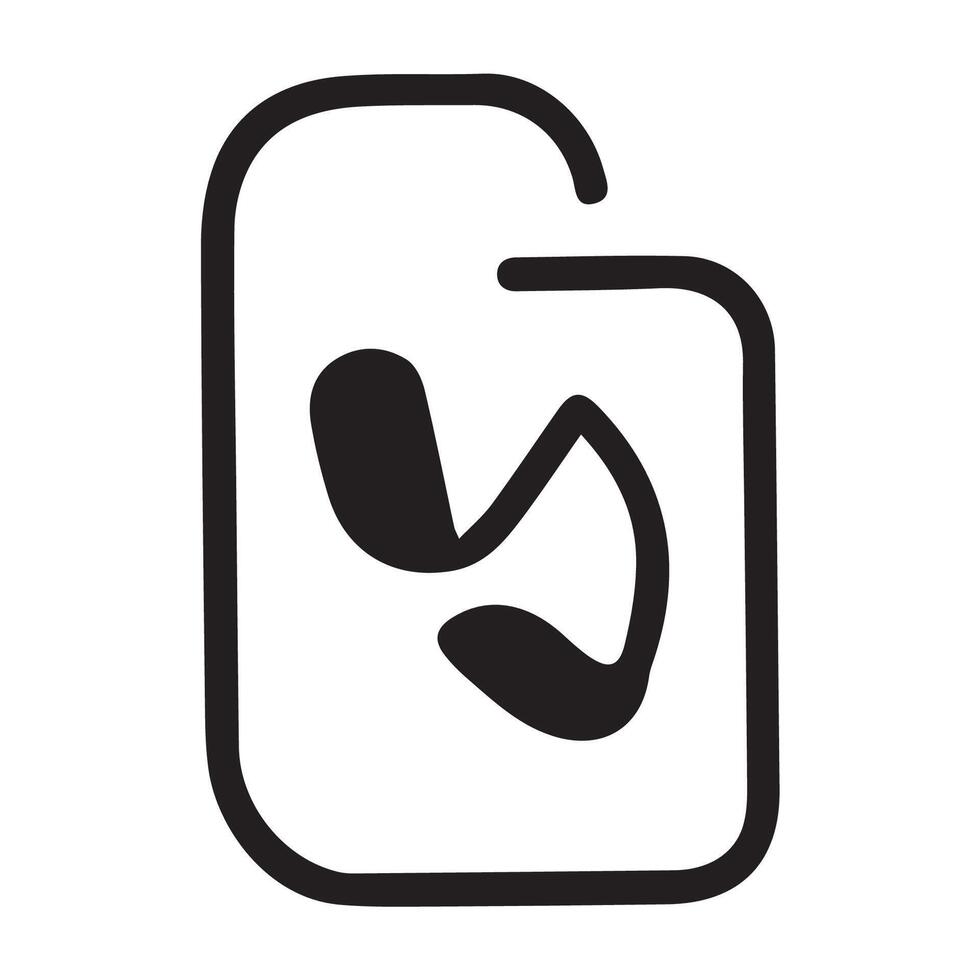 Minimalist Call Icon on White Background Bold Line Simple Design vector