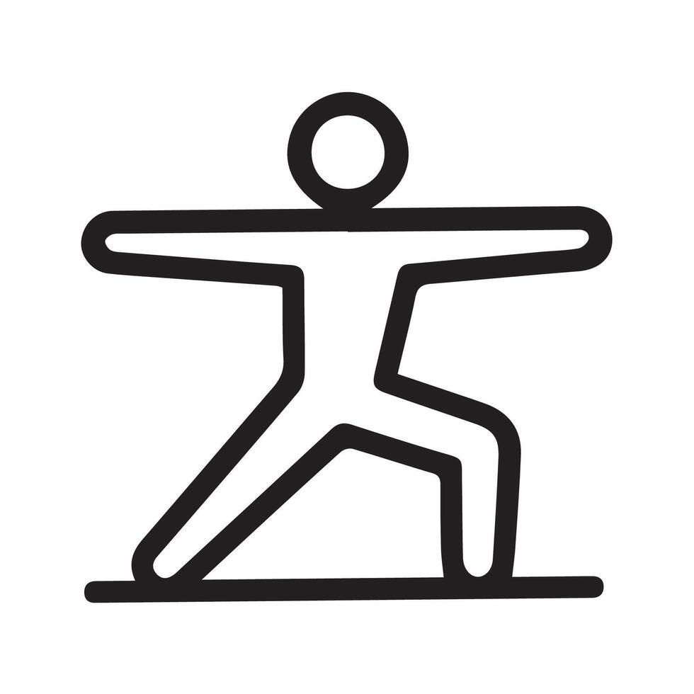 Embrace Inner Peace Find Strength Through Yoga Flow with Warrior Pose vector