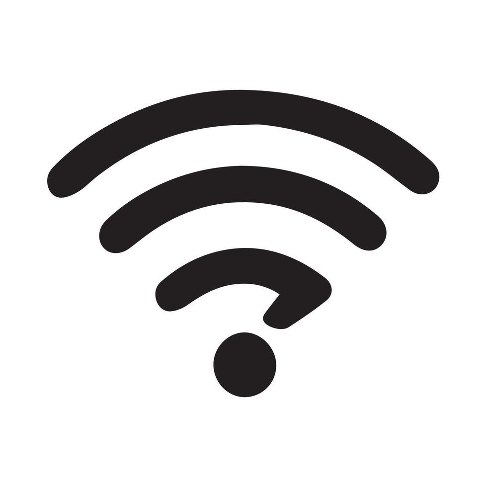 Wireless Connection Symbol Represents Network Access and Internet Availability vector