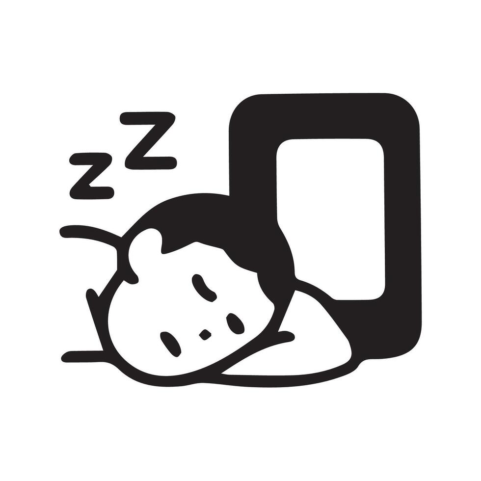 Restful Night A Peaceful Slumber Embracing Sleep in Dreamland vector