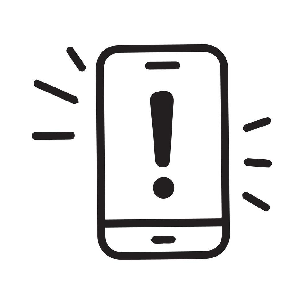 Alert Notification A Critical Issue on Your Mobile Phone Device Today vector