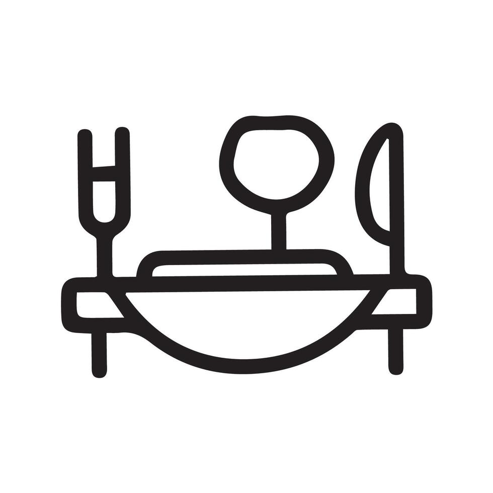 Elegant Table Setting A Culinary Icon of Dining and Delicious Meals vector