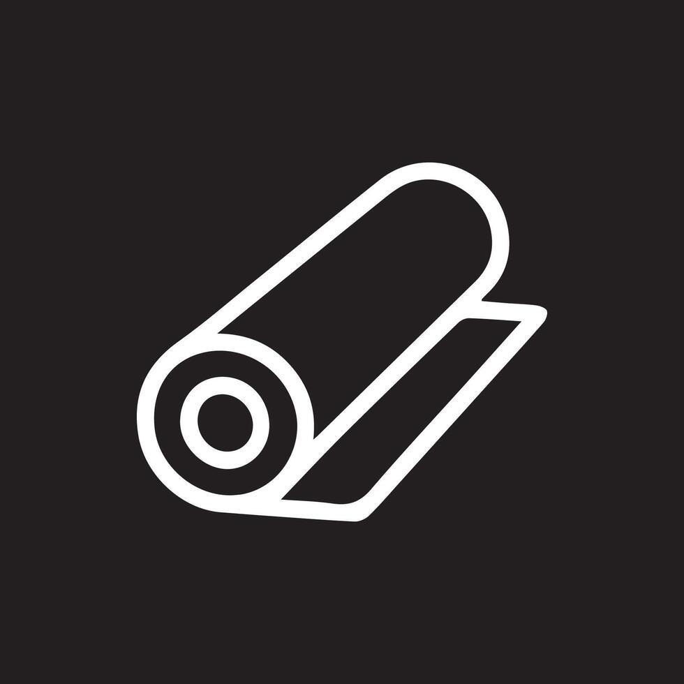Minimalist roll icon design great for branding or user interface use vector