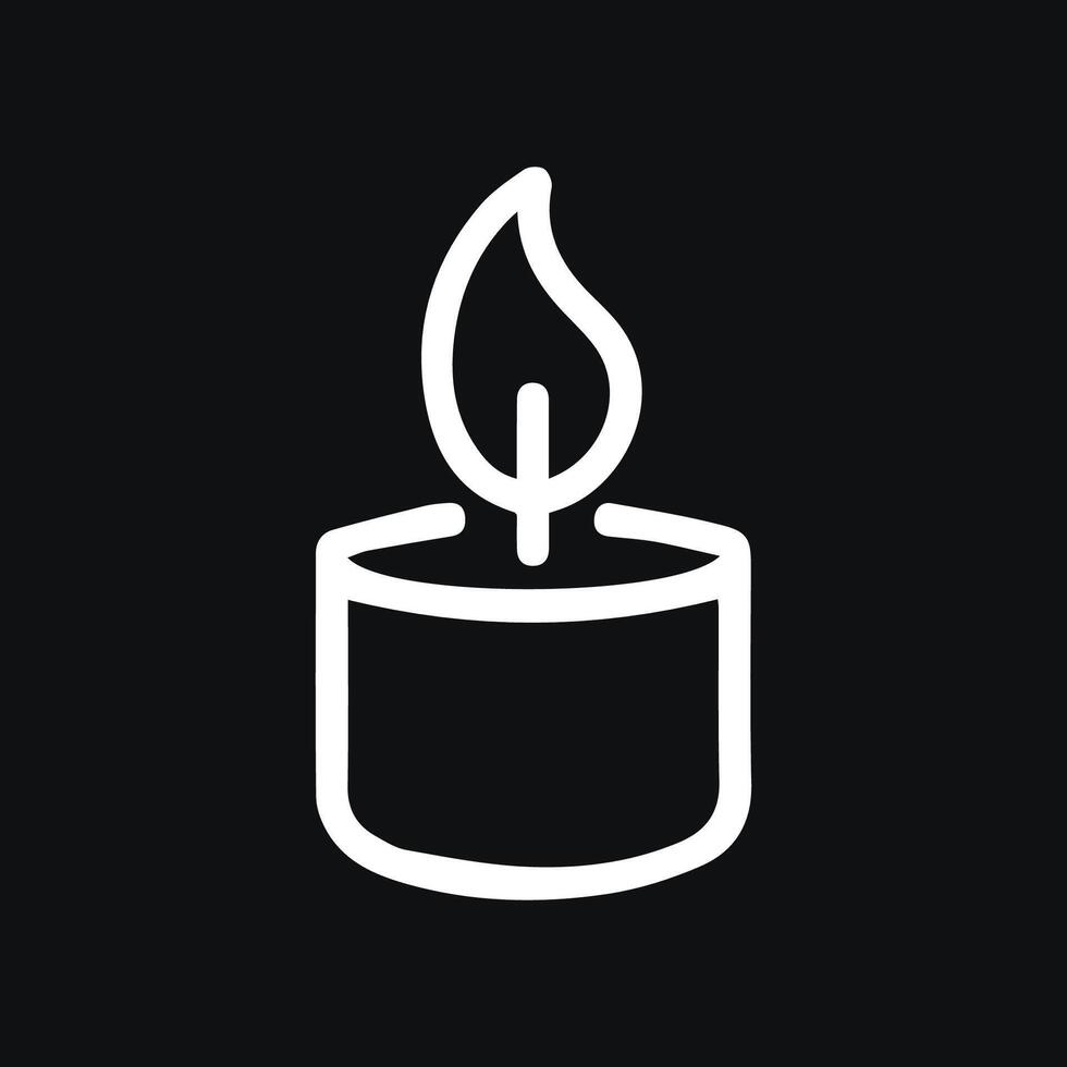 A Gentle Flicker A Simple Candle Symbolizing Peace and Remembrance vector