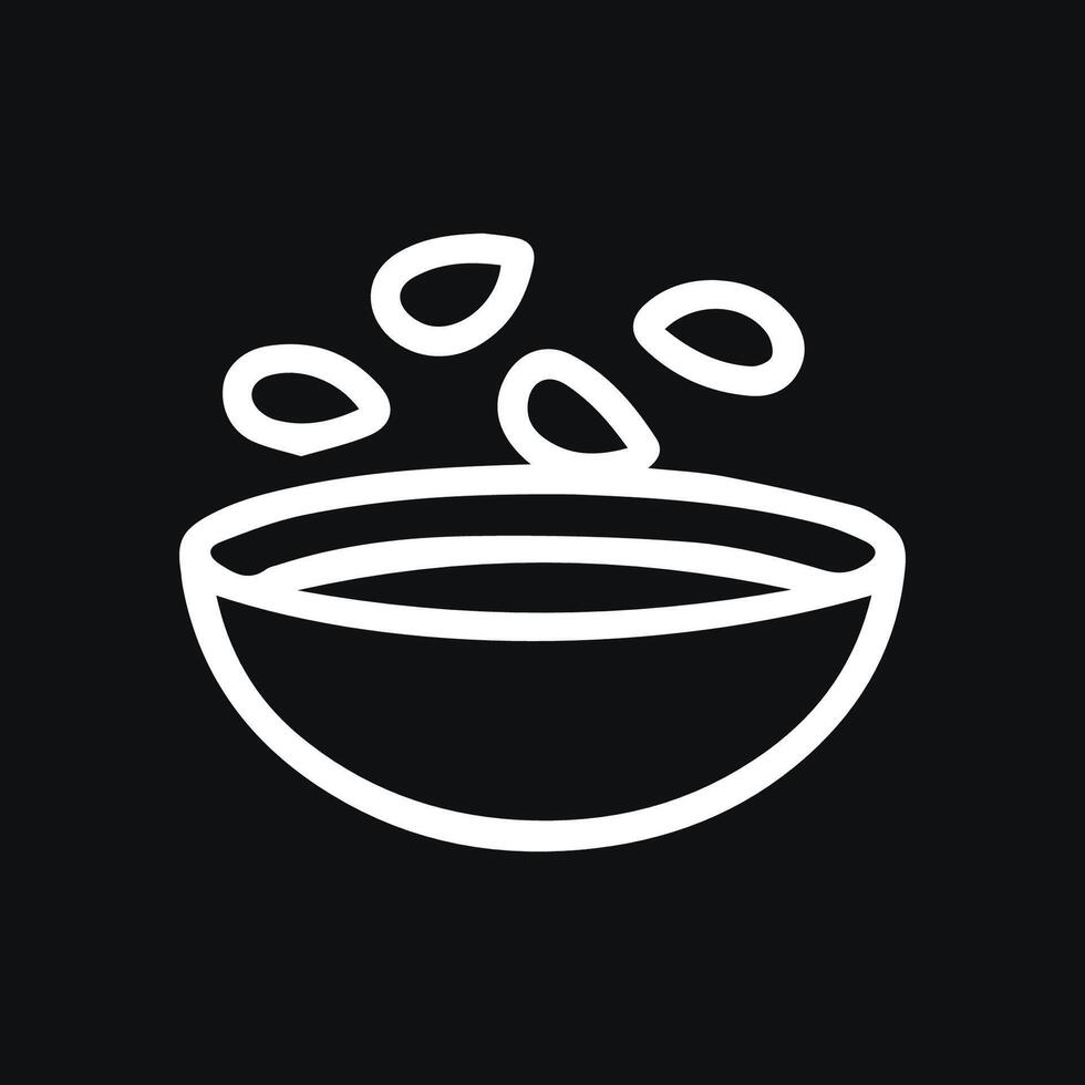 Bowl of Goodness Minimalist Food Illustration Nourishment and Freshness vector