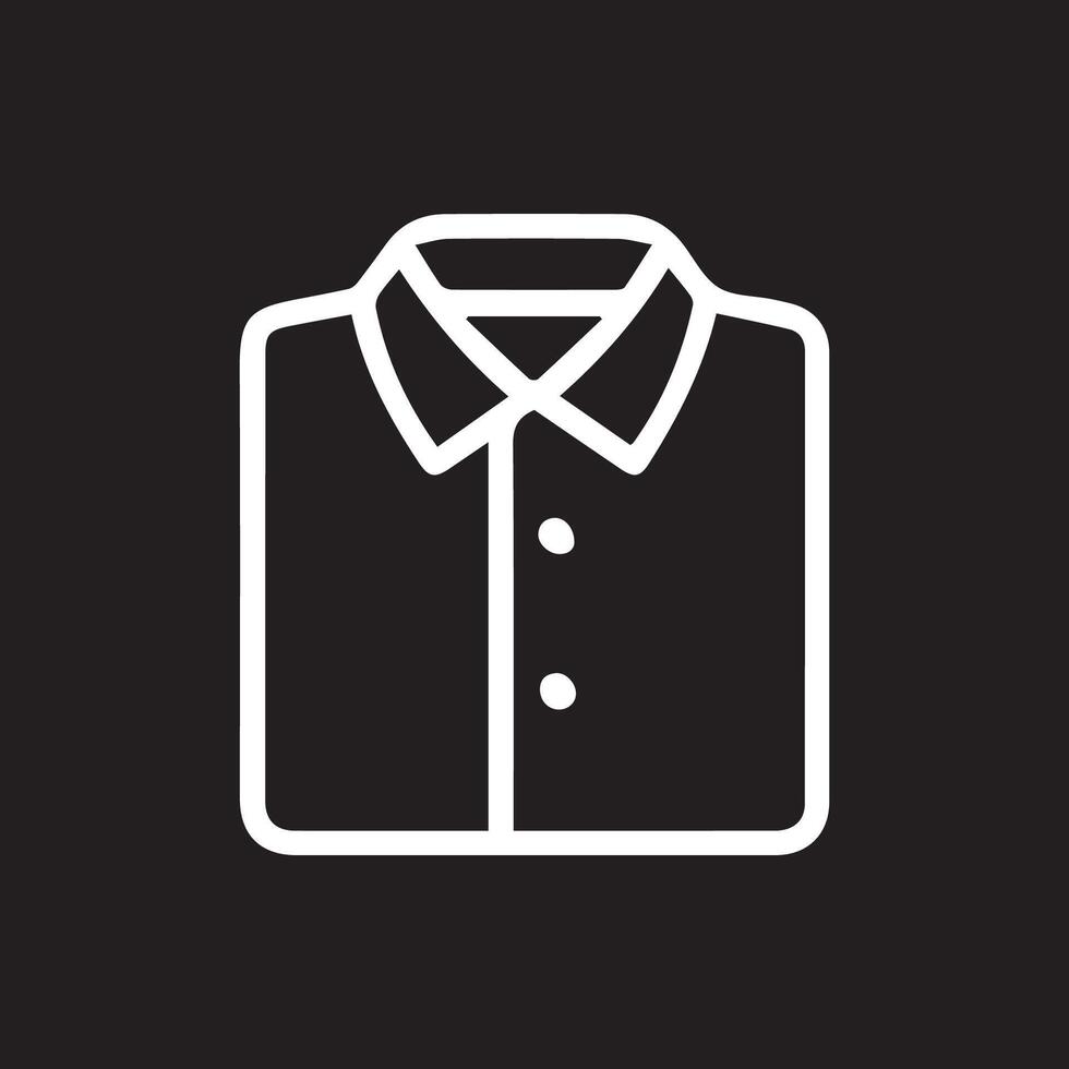 Crisp White Shirt Icon Neat Design Modern Style Minimalist Aesthetic vector