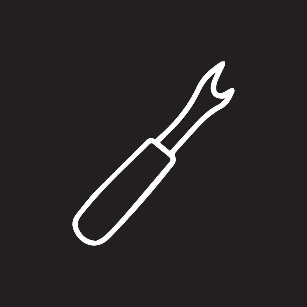 Elevating Nail Care A Sleek Cuticle Pusher Design for Flawless Nails vector