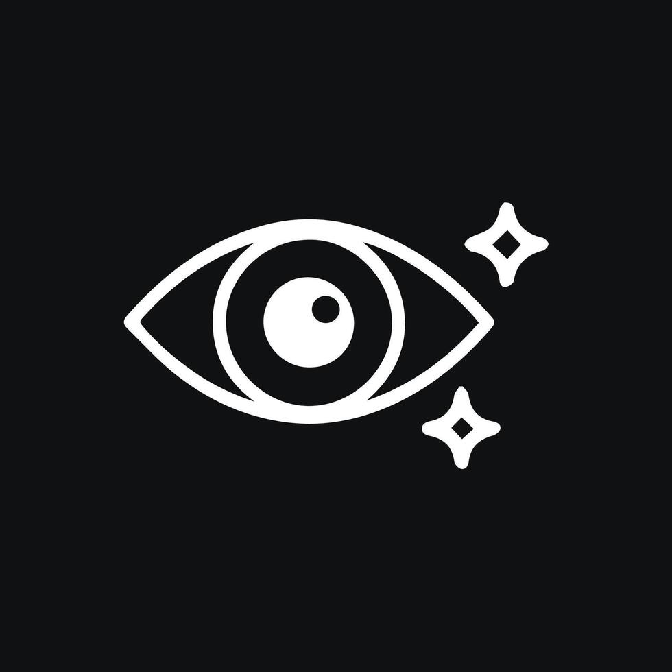A Vision of Clarity A Sparkling Eye on a Dark Backdrop A Minimalist Design vector