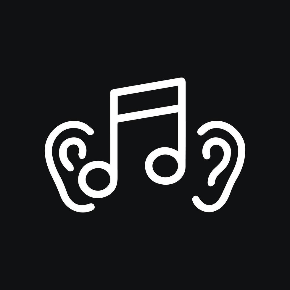 Listen to the Music An abstract representation of sound and hearing vector