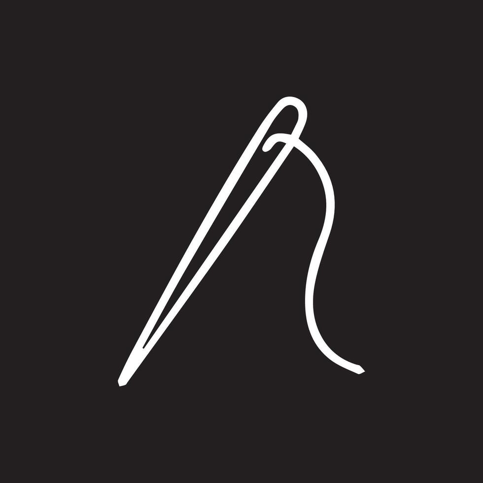 Needle and Thread Elegance A Symbol of Craftsmanship and Precision vector