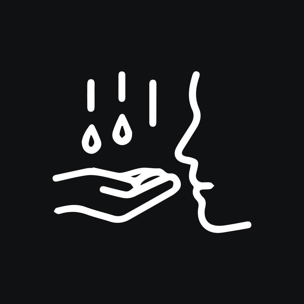 Quenching Thirst The Taste of Pure Rain A Minimalist Aesthetic Design vector