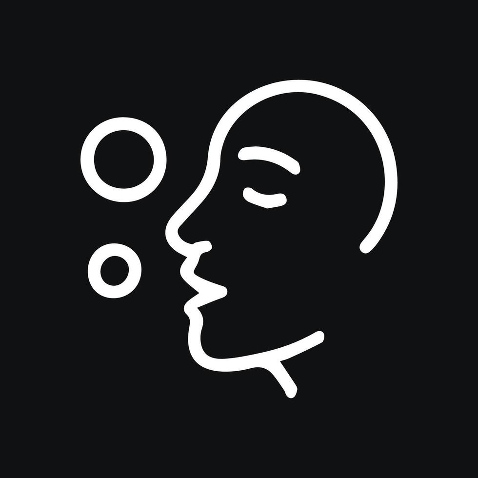 Serene mind concept artistic face outline illustration minimalist design vector
