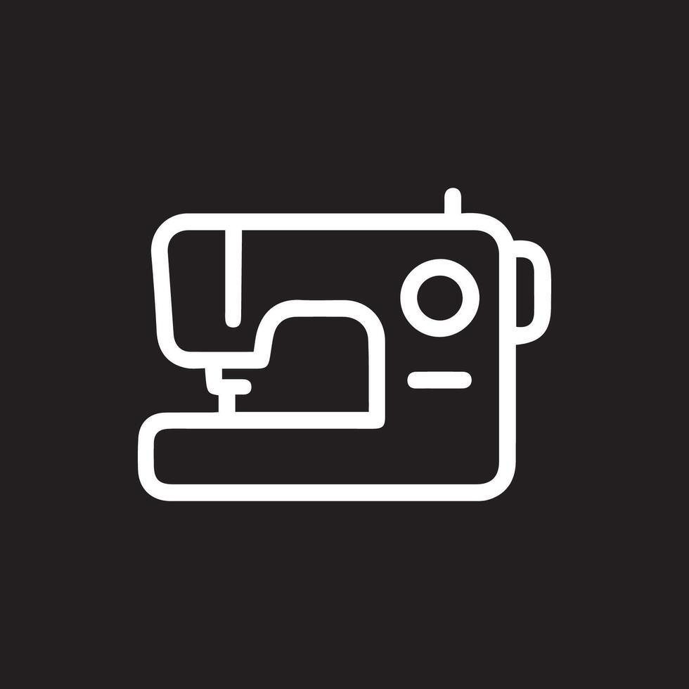 Modern Sewing Machine Icon Design for Fashion and Craft Enthusiasts vector