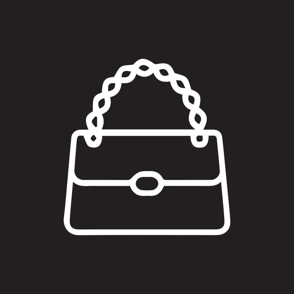 Elegant Chain Handle Handbag A Stylish Accessory For Any Occasion vector