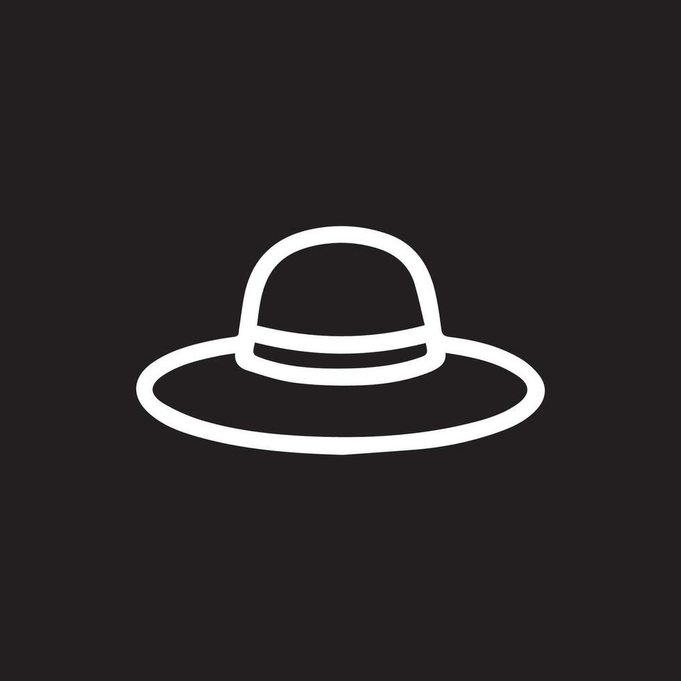 Elegant hat design against a minimalist stark black background style vector