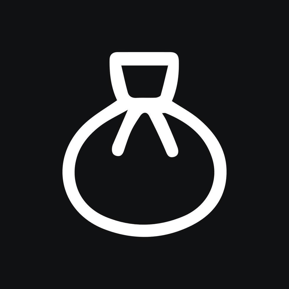 Minimalist Dumpling Illustration A Simple and Clean Food Icon Design vector