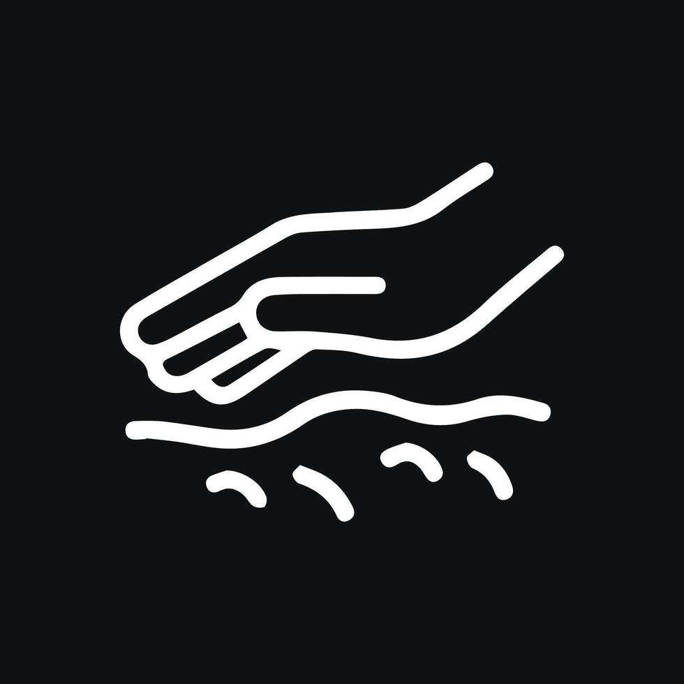 Gentle touch sensation on soft skin minimal design soothing calmness vector