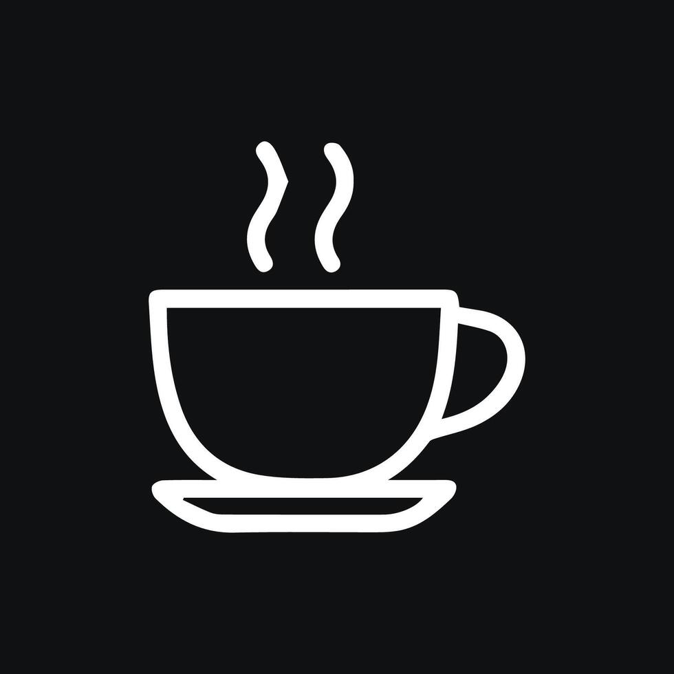 Steaming cup of comfort minimal design coffee tea break simplicity vector