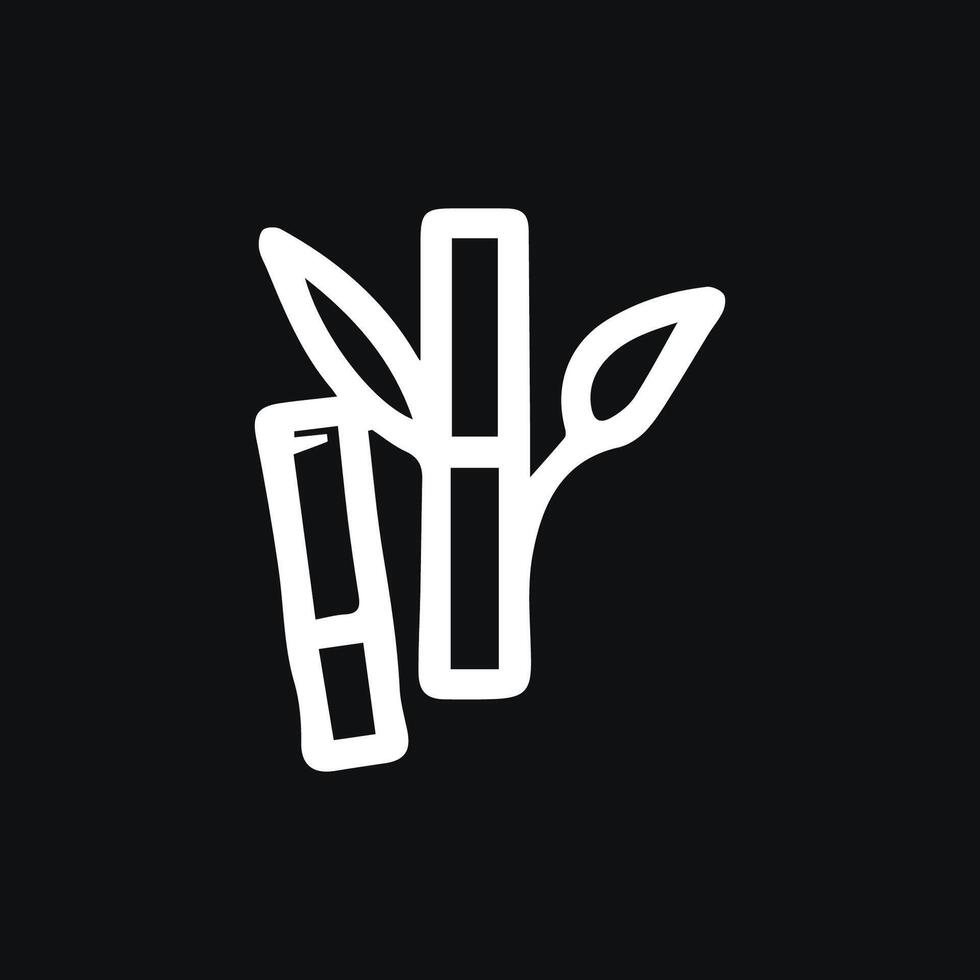 Serene Bamboo Stalks A Minimalist Asian Inspired Design Symbol of Peace vector