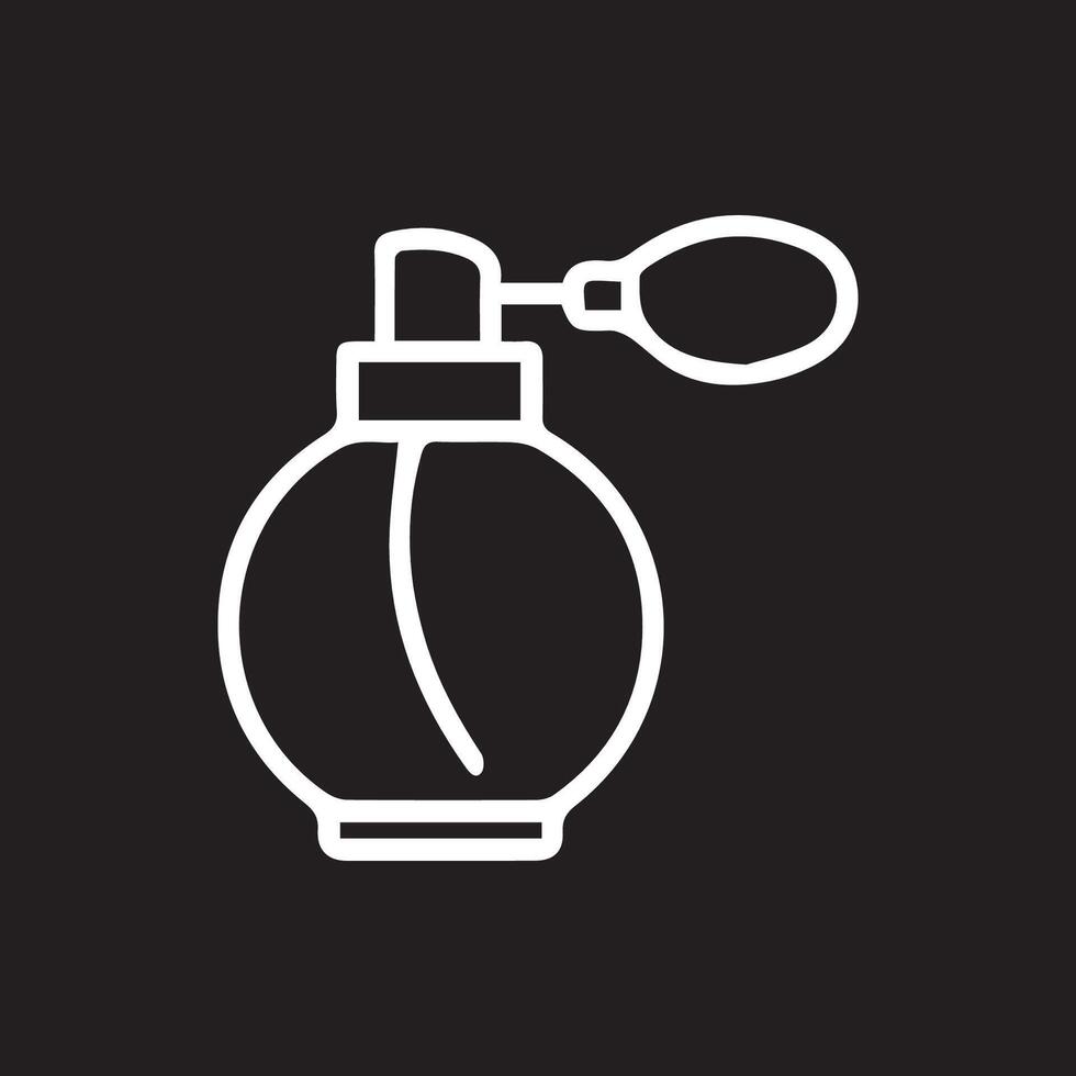 Elegant Perfume Bottle Minimalist Design Beauty and Fragrance Icon vector