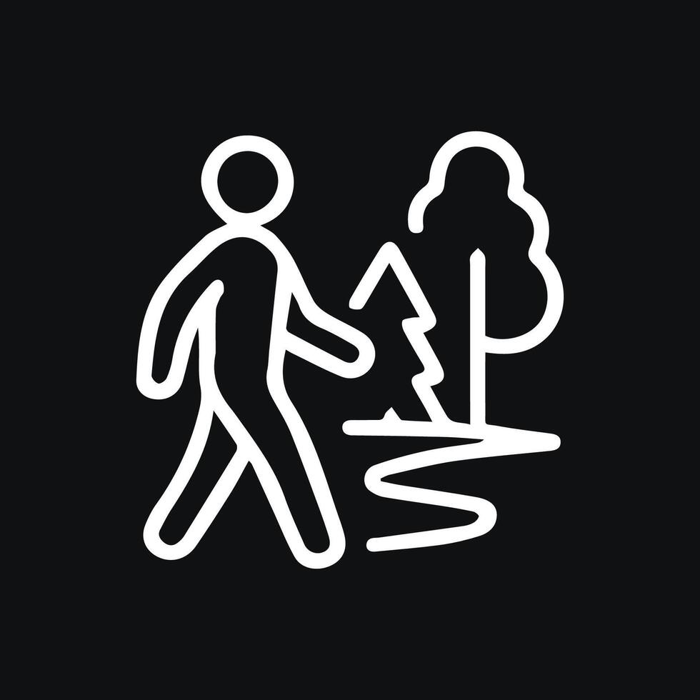 A Walk in the Park Symbol for a Relaxing Outdoor Experience Today vector