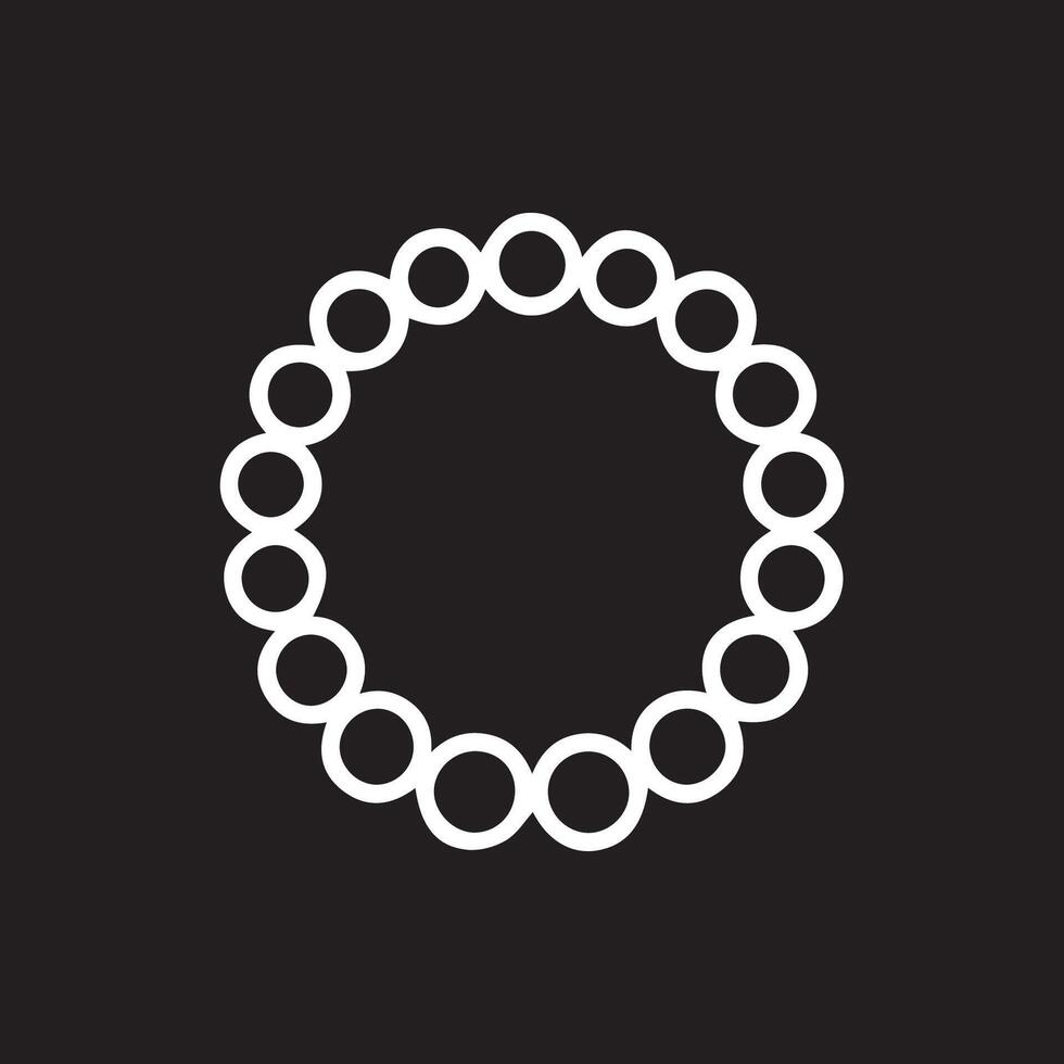 Elegant Circle of White Dots Forming a Beautiful Abstract Pattern vector