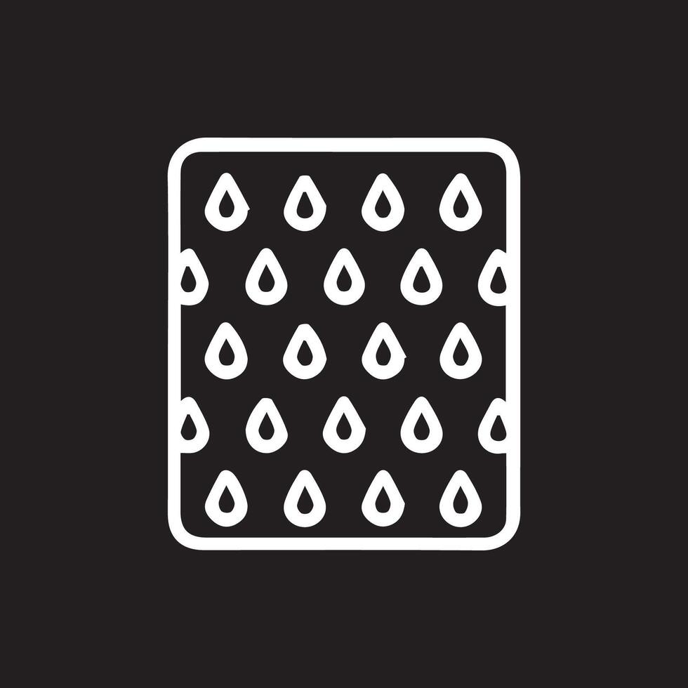 Abstract Drops Array Design White Outlines on Black Modern Aesthetic vector