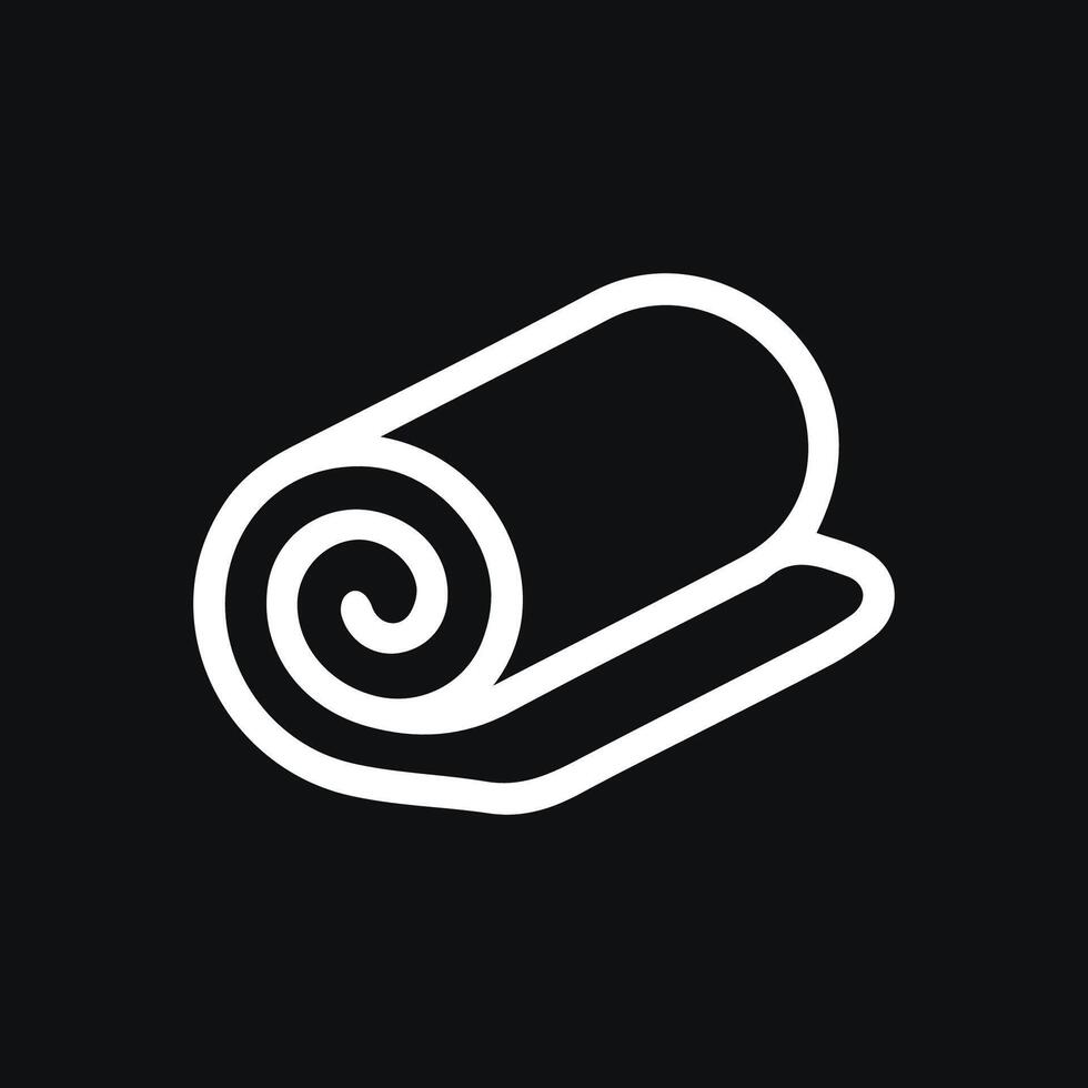 Simple Rolled Mat Design Against a Stark Dark Background vector