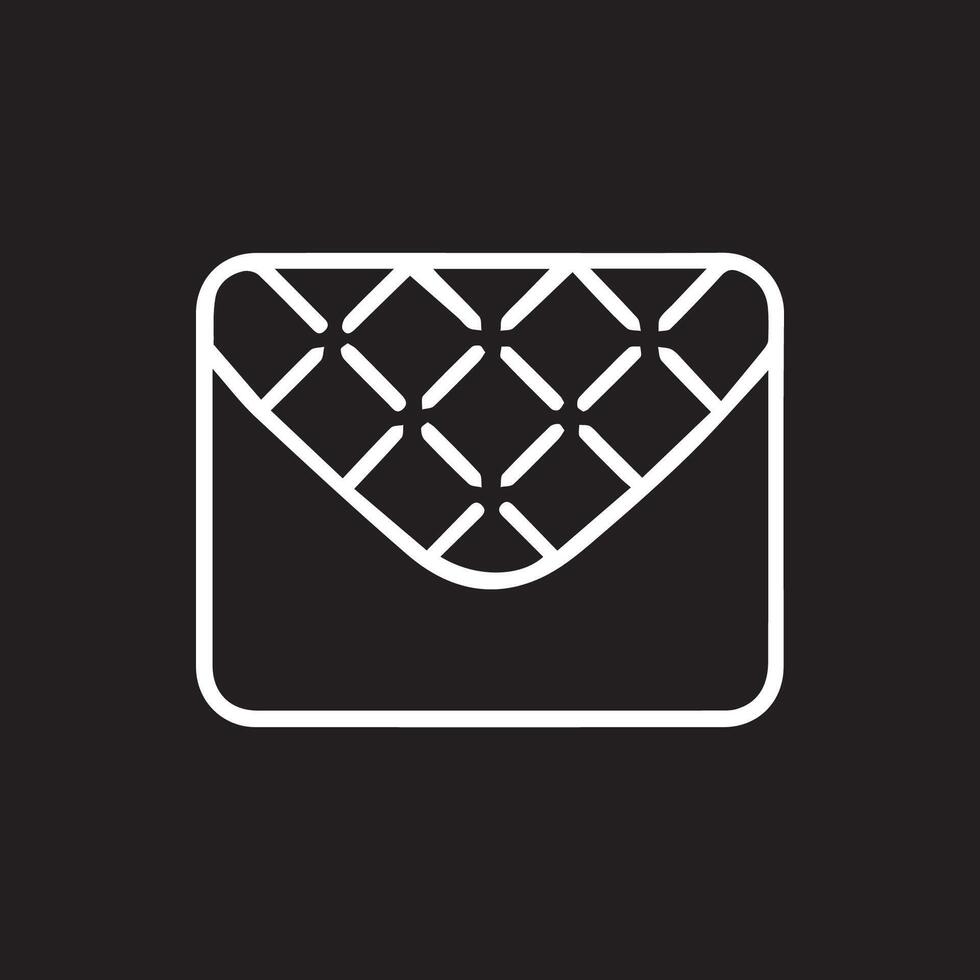 Quilted Elegance A Minimalist Black and White Decorative Pattern vector