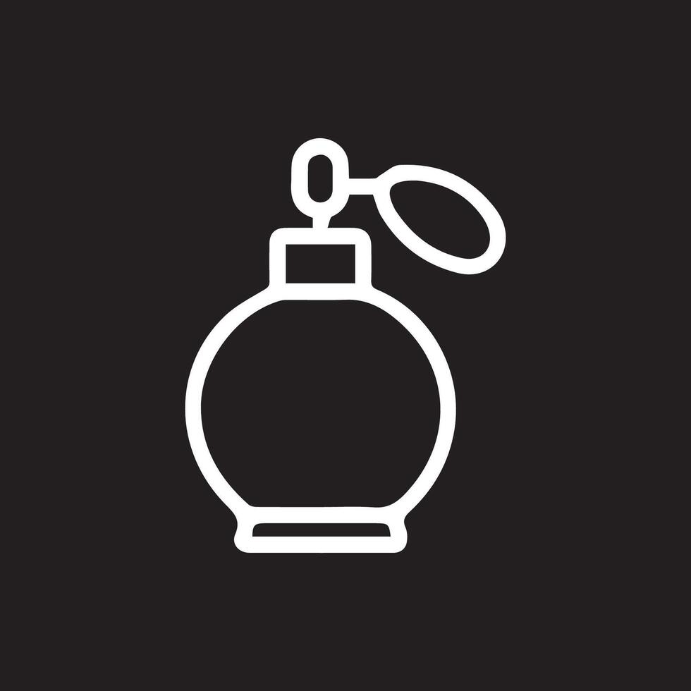 Elegance in Simplicity A Stylish Perfume Bottle Icon Design vector
