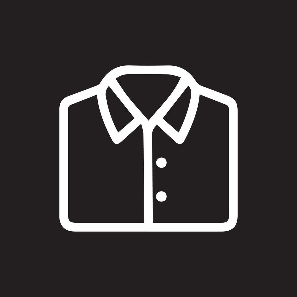 Crisp White Shirt Icon Elegance and Style Simplified Design Classic vector