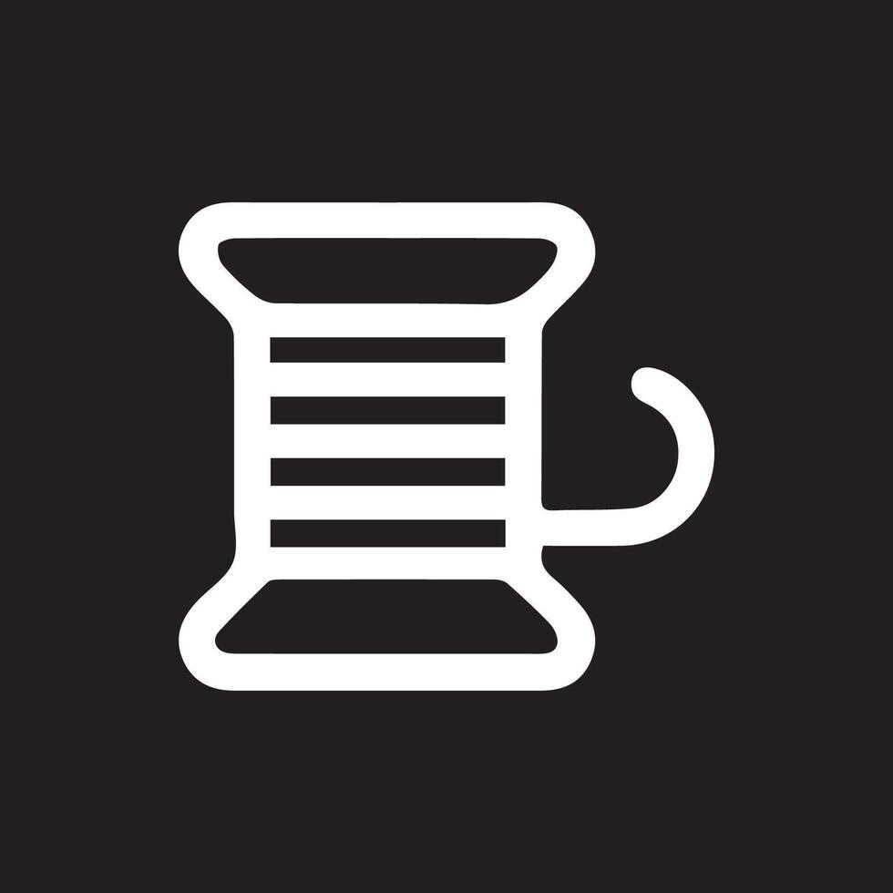 Elegant Thread Spool Design Crafting and Sewing Icon for Creative Projects vector