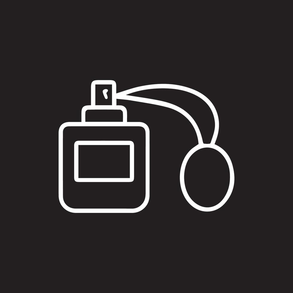 Elegant Perfume Bottle Outline Design Symbolizing Luxury and Fragrance vector