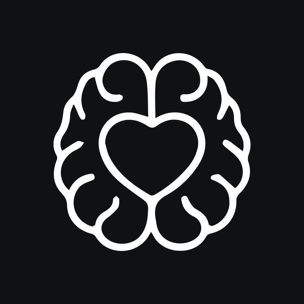 Brain Meets Heart Symbolizing Emotional Intelligence and Intuition vector