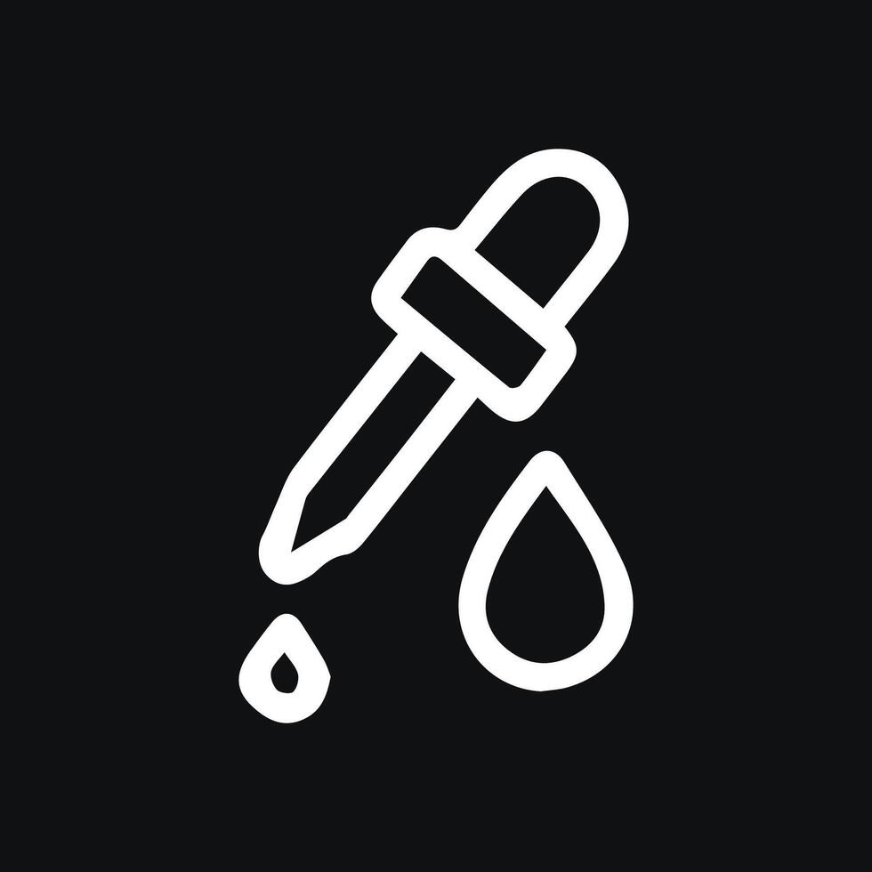 Precision and Drops An Iconic Pipette Symbol Evokes Science and Medicine vector