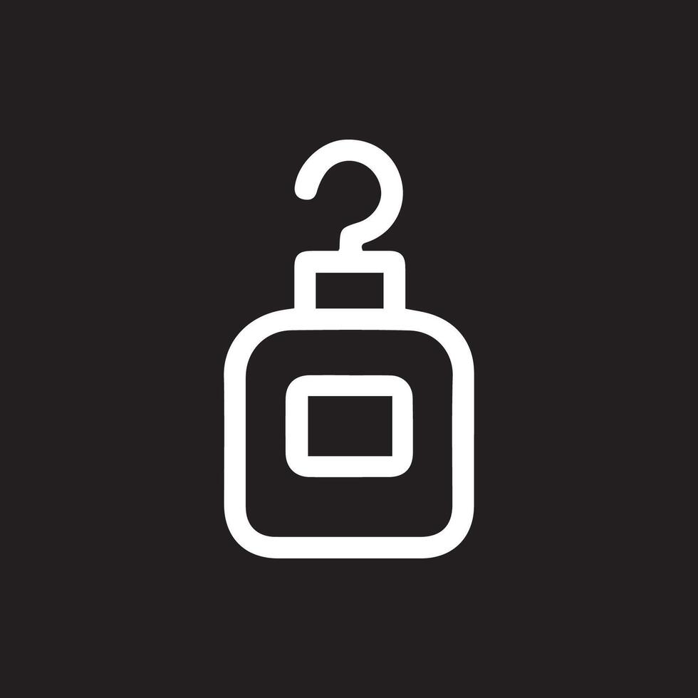 Simple Line Art Icon of a Container with Hook Top Modern Design vector