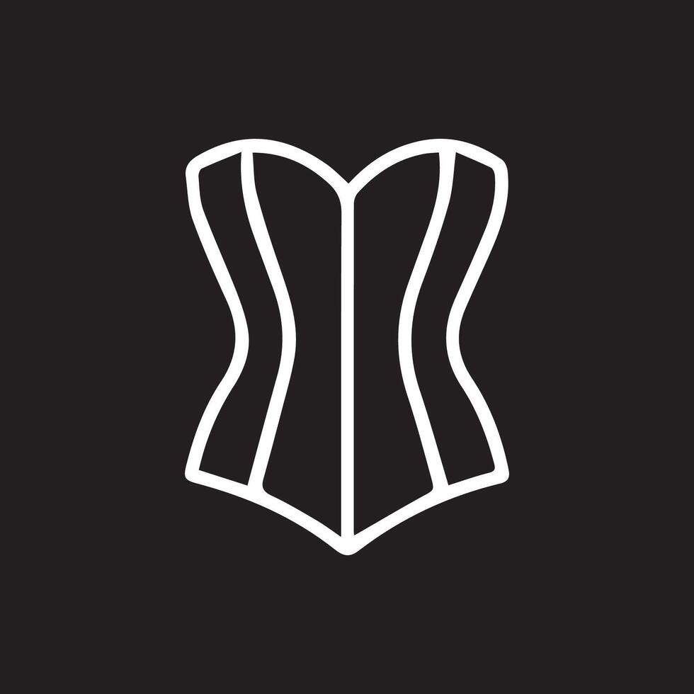 Elegant Corset Illustration A Symbol of Feminine Beauty and Style vector