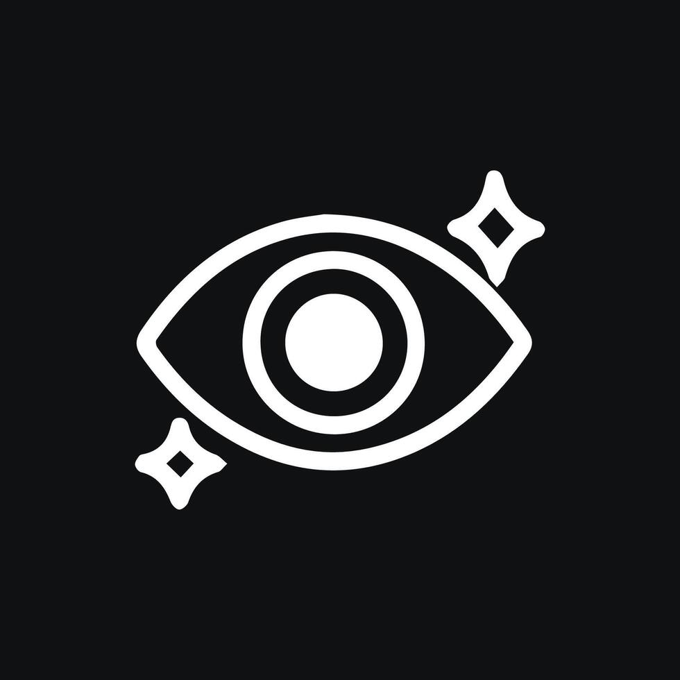 A Shiny Eye Symbol Represents Vision Insight and Clarity of Sight vector