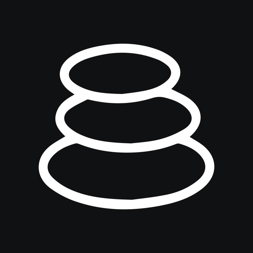 Zen Stone Stack Simple Serenity Image Symbol of Balance and Calm vector