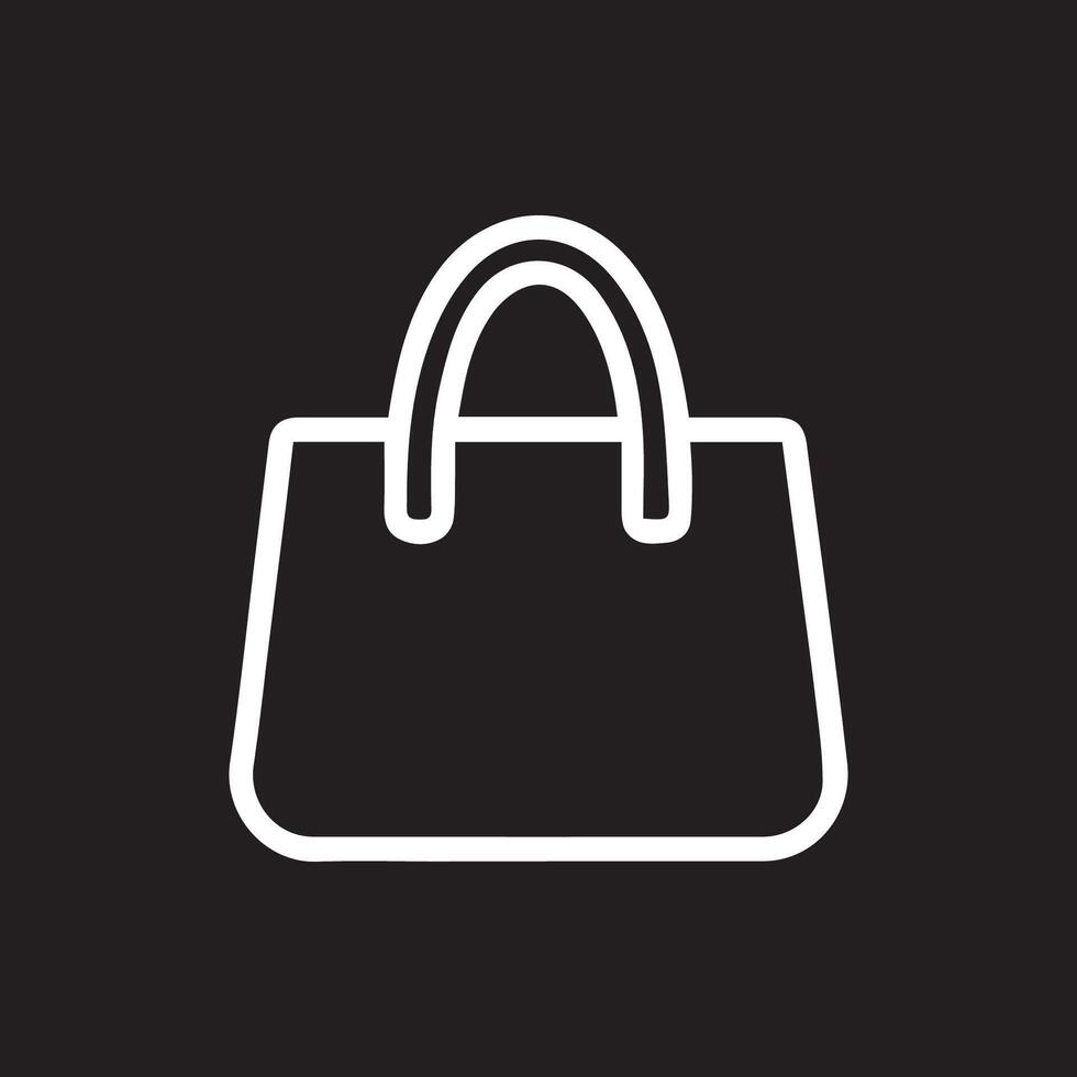 Elegant shopping bag icon for retail therapy and online store imagery vector