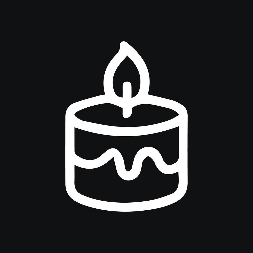 Glowing Candle Icon Symbolizing Hope Warmth And Celebration vector