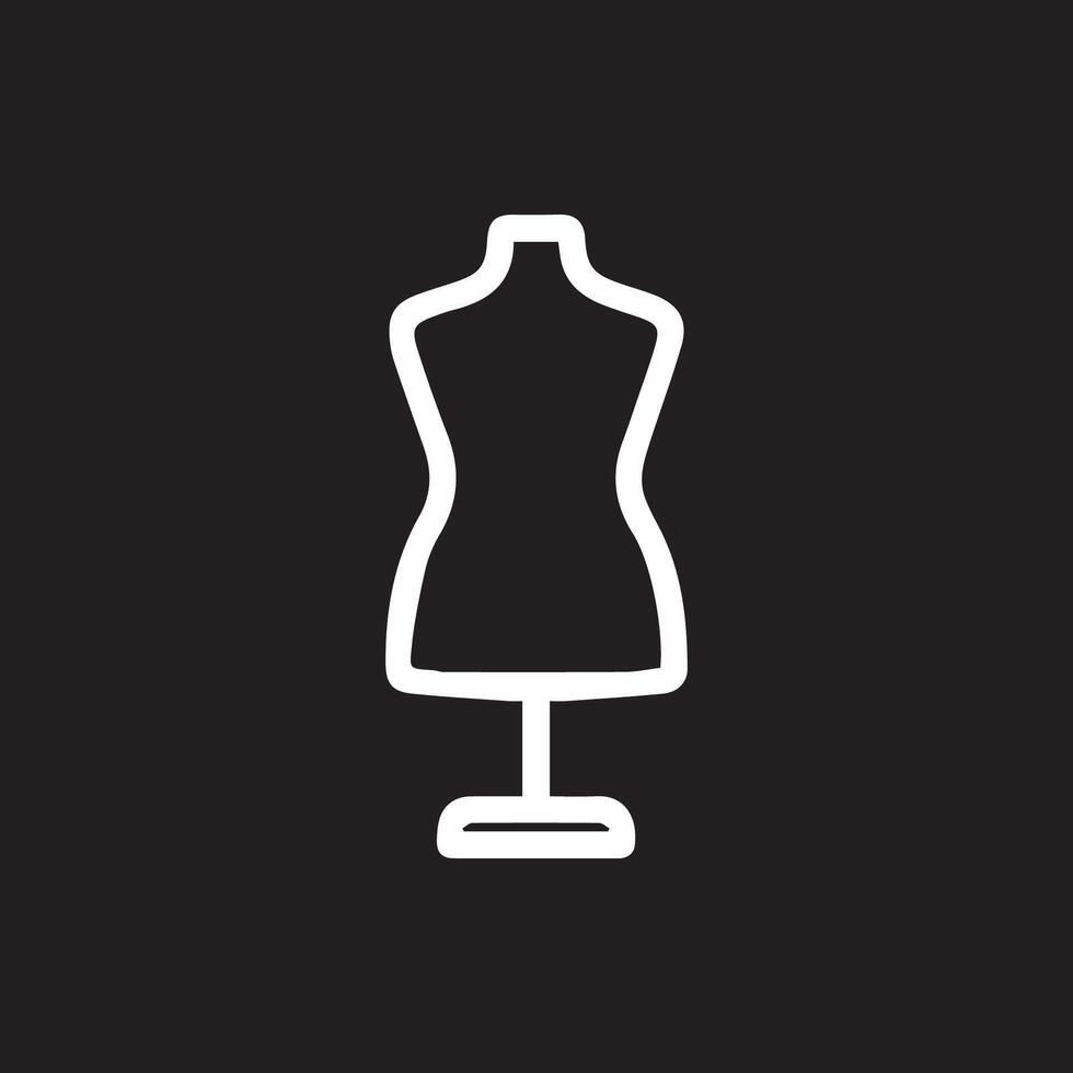 Elegant Fashion Mannequin Tailors Form A Creative Design Icon Shape vector