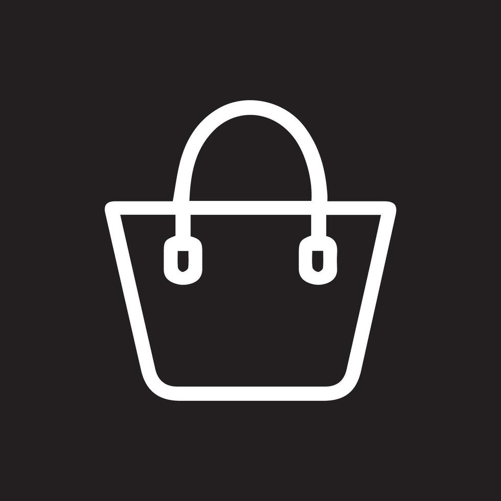 Elegant shopping bag icon simple design fashion accessory symbol vector